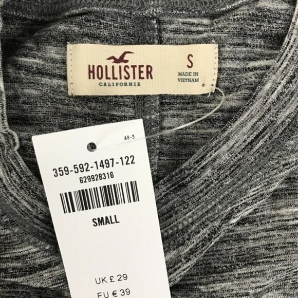 Hollister Gray T-shirt Dress Long Sleeve S… - Picture 3 of 4